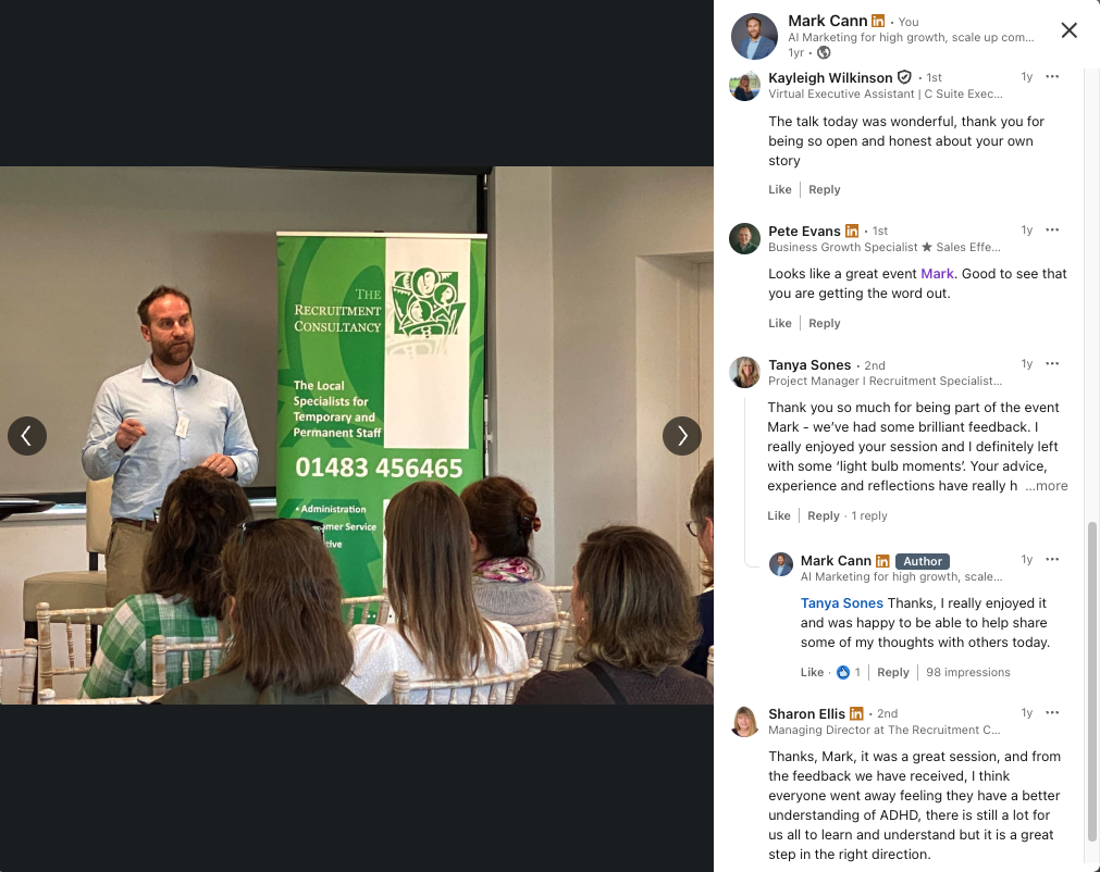 Surrey HR Talk LinkedIn Screenshot